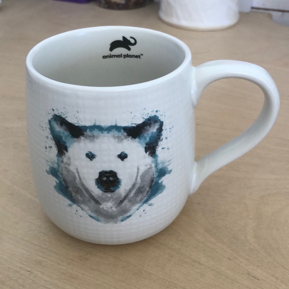 💕 Animal Planet White and Blue Polar Bear Mug